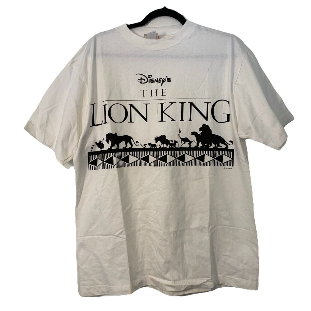 Vtg The Lion King Disney T Shirt Adult Large Black Outline Graphic Original 90s